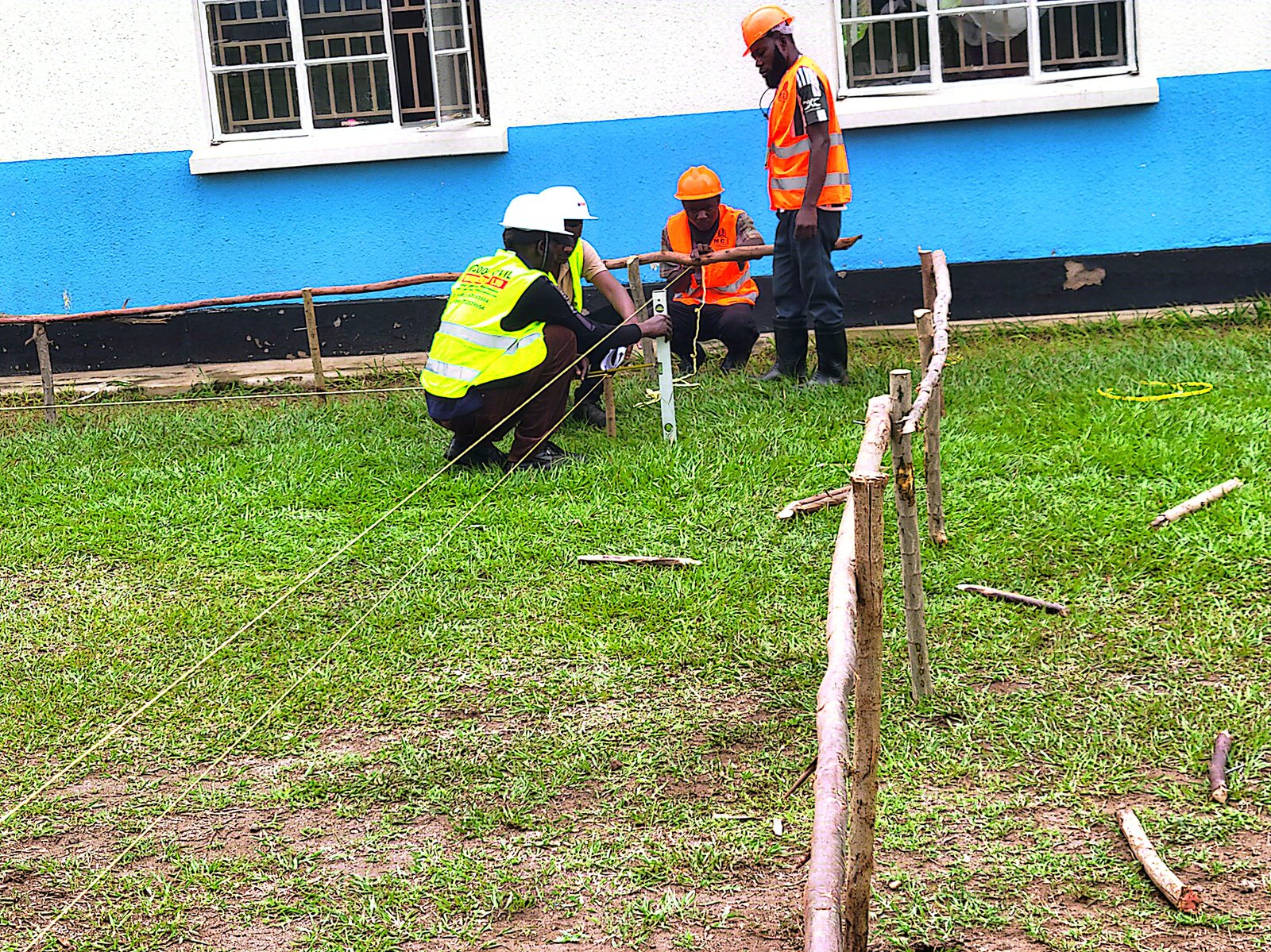 Hospital grounds being set out before construction of the maternity waiting home